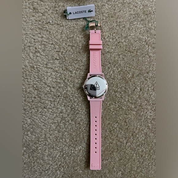 Lacoste | Womens Pink Silicone Strap | Pink Dial/Gold Tone 2001065 new with box